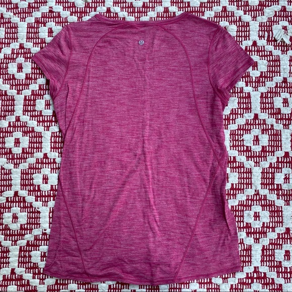 LULULEMON heathered pink Another Mile short sleeve tee 6 - Picture 8 of 9